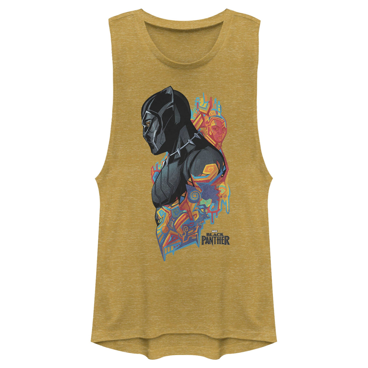 Junior's Marvel Colorful Panther Muscle Tee product image 1