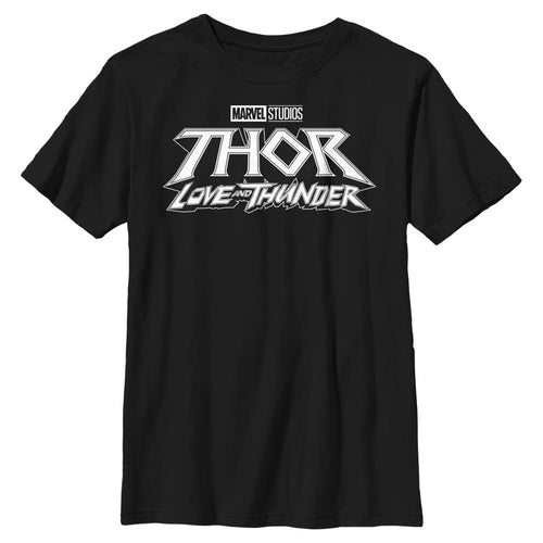 Boy's Marvel Black Logo T-Shirt product image 1