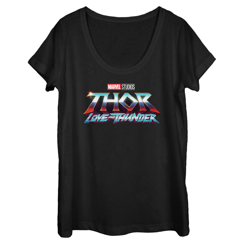 Women's Marvel Thunder Logo Scoop Neck T-Shirt product image 1